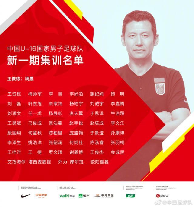博鱼下载-足协公布U16国少45人集训名单 杨晨挂帅海埂集训